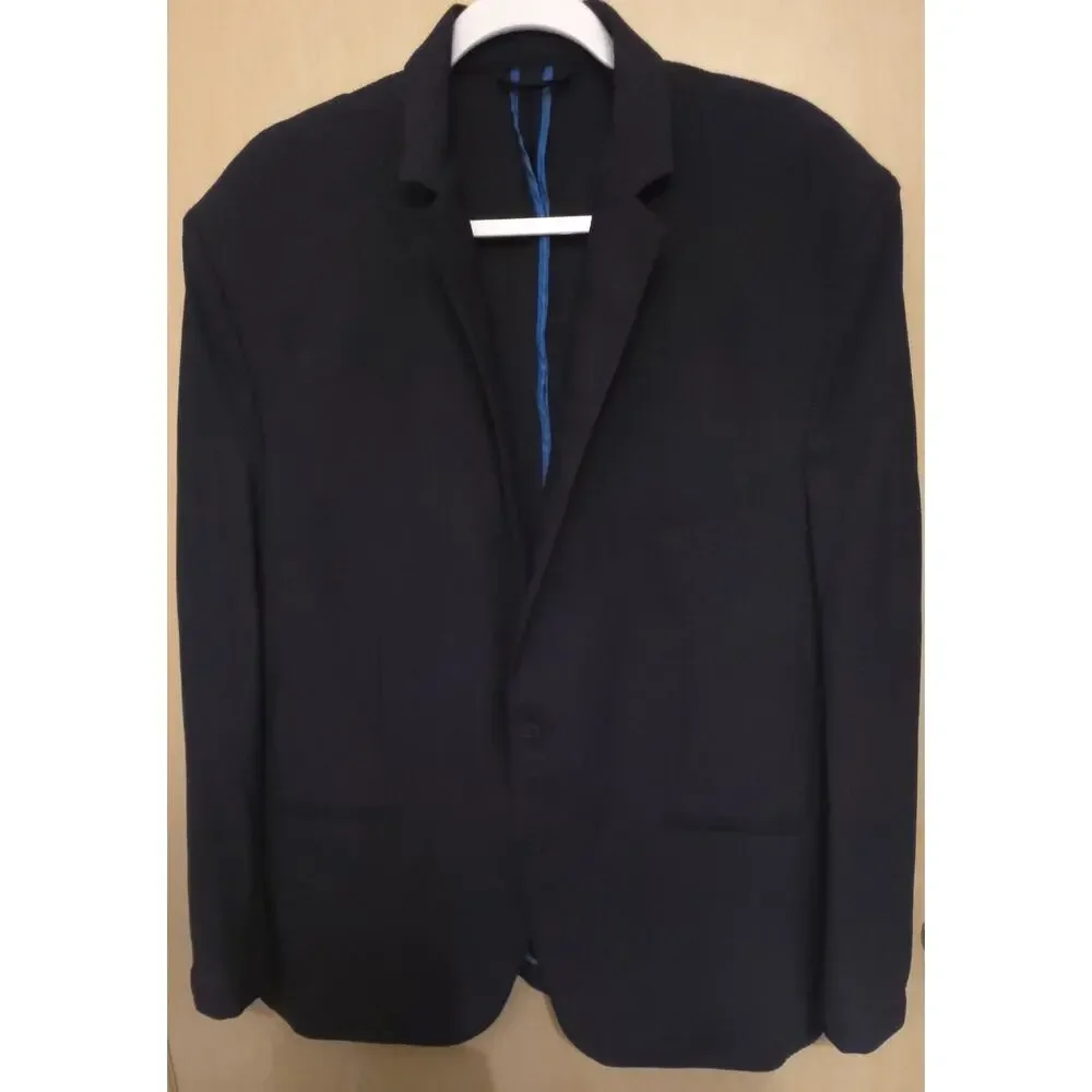 Twillory Tailored for the Hustle Navy Performance Blazer Sport Coat 48R Black